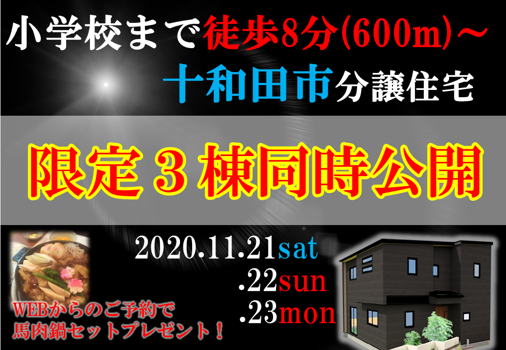 【限定3棟同時公開】十和田市分譲住宅